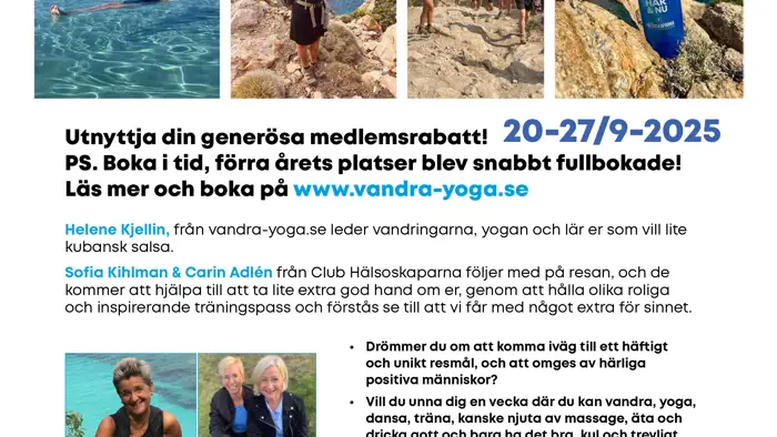 Vem kniper sista fyra platserna på 2025 års vandrings- och träningsresa till Korsika?